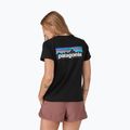 Női Patagonia P-6 Logo felelősségteljes póló fekete 2