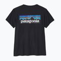Női Patagonia P-6 Logo felelősségteljes póló fekete 3