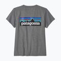 Női Patagonia P-6 Logo Responsibili-Tee gravel heather trekking póló 5