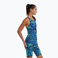 Női egyrészes fürdőruha TYR Thresher Open Back Hyperblitz blue/green 4