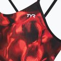 Női egyrészes fürdőruha TYR Durafast Elite Waveform Cutoutfit red 3