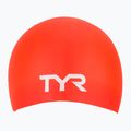 Úszósapka TYR Long Hair Wrinkle Free Silicone bright red