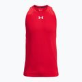 Férfi kosaras póló Under Armour Baseline Cotton Tank red/white/white 5