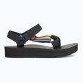 Női Teva Midform Universal Pride fekete szivárványos szandálok 2