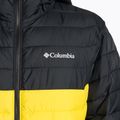 Columbia Powder Lite kapucnis férfi pehelypaplan kabát fekete/sárga 1693931 3