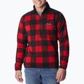 Columbia Sweater Weather II Nyomtatott hegyi piros kockás nyomtatott férfi trekking pulóver
