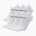 Zokni Nike Everyday Cushioned No-Show 6 pár white/black