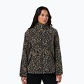 Női pulóver Sweaty Betty Plush Contrast Zip Up Fleece brown ink leopard print