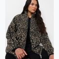 Női pulóver Sweaty Betty Plush Contrast Zip Up Fleece brown ink leopard print 4