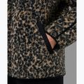 Női pulóver Sweaty Betty Plush Contrast Zip Up Fleece brown ink leopard print 6