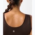 Női jóga póló Sweaty Betty Seamless Ruched Tank espresso brown 5