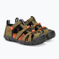 Gyermek szandál KEEN Seacamp II CNX dark olive/gold flame 4