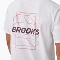 Férfi futópóló Brooks Graphic white/burgundy blaze/cosmic 4