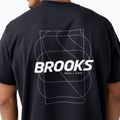 Férfi futópóló Brooks Graphic black/white/slate grey 4