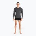 Férfi termikus hosszú ujjú póló icebreaker Merino 150 Anatomica Crewe jet heather 2