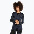 Icebreaker női thermo hosszú ujjú Merino 200 Oasis Crewe Crewe Cloud Dye grafit/fekete