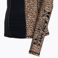 Női hosszú ujjú felső úszáshoz Hurley Leopard Zip Front brown sugar 3