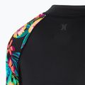 Hurley női úszás hosszú ujjú Fiji Fantasy Zip Front Rashguard fekete 4