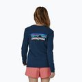 Női trekking póló Patagonia P-6 Logo Responsibili-Tee LS tidepool kék 2