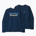 Női trekking póló Patagonia P-6 Logo Responsibili-Tee LS tidepool kék 7