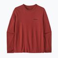 Női trekking póló Patagonia P-6 Logo Responsibili-Tee LS bojtos vörös 5