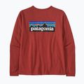 Női trekking póló Patagonia P-6 Logo Responsibili-Tee LS bojtos vörös 6
