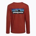 Női trekking póló Patagonia P-6 Logo Responsibili-Tee LS bojtos vörös 2