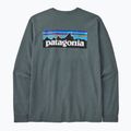 Férfi tekking hosszú ujjú Patagonia P-6 Logo Responsibili nouveau green 5
