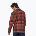 Férfi póló Patagonia Organic Cotton MW Fjord Flannel ice caps/burl red 2