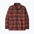 Férfi póló Patagonia Organic Cotton MW Fjord Flannel ice caps/burl red 4