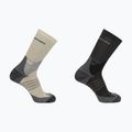 Salomon X Ultra Access Crew 2 pár ébenfekete/esőnapos trekking zokni 6