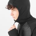 Férfi Salomon Elixir Hybrid Hoodie szigetelt mélyfekete kabát 3