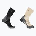 Trekking zokni Salomon X Ultra Access Crew 2 pary bleached sand/black