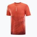 Férfi futópóló Salomon S/Lab Ultra Tee Aop burnt sienna 4