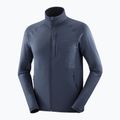 Férfi Salomon Lightwarm Full Zip trekking pulóver kék éjszaka 7