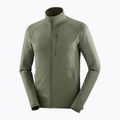 Férfi túrapulóver Salomon Essential Lightwarm Full Zip szőlőlevél 7