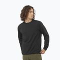 Férfi Salomon Motomesh Crewneck túrapulóver mélyfekete színben