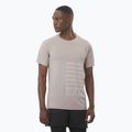Férfi Salomon Sense Aero Tee GFX etherea/fehér futópóló
