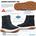 Női hótaposó Columbia Snowtrot Mid black/sea salt 10