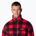 Férfi Columbia Steens Mountain Printed fleece pulóver hegyi piros kockás nyomtatással 4