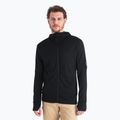 Férfi Icebreaker Merino 260 Quantum IV Zip kapucnis pulóver fekete