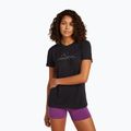 Női trekking póló icebreaker Merino 150 Tech Lite SS Tee Sparkling Stars black