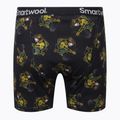 Férfi Smartwool Merino Print Boxer Brief dobozos thermo boxer fekete és sárga 15151 2