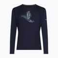 Férfi hosszú ujjú póló icebreaker Merino 200 Oasis Crewe SkiingYeti midnight navy 7