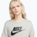 Női Nike Sportswear Club Essentials Logo sötétszürke szürke bőr/fekete póló 4