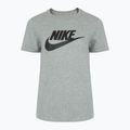 Női Nike Sportswear Club Essentials Logo sötétszürke szürke bőr/fekete póló 5