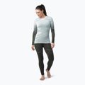 Női termál póló Smartwool Intraknit Thermal Merino Base Layer mintás Crew türkiz 16412 2