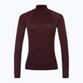 Női termoaktív pulóver Smartwool Thermal Merino Rib Turtleneck black cherry heather