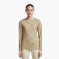 Női hosszú ujjú póló icebreaker Merino 200 Oasis Crewe Moss Bloom cumin/undyed/aop
