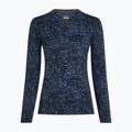 Női hosszú ujjú póló icebreaker Merino 200 Oasis Crewe Moss Bloom navy/dawn/aop 7